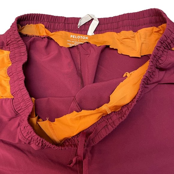Peloton Shorts Mens Large Cranberry and Orange Running CrossFit - Picture 7 of 7